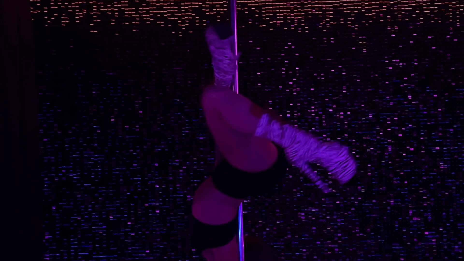 Flying upside down on that pole for my fan club boys