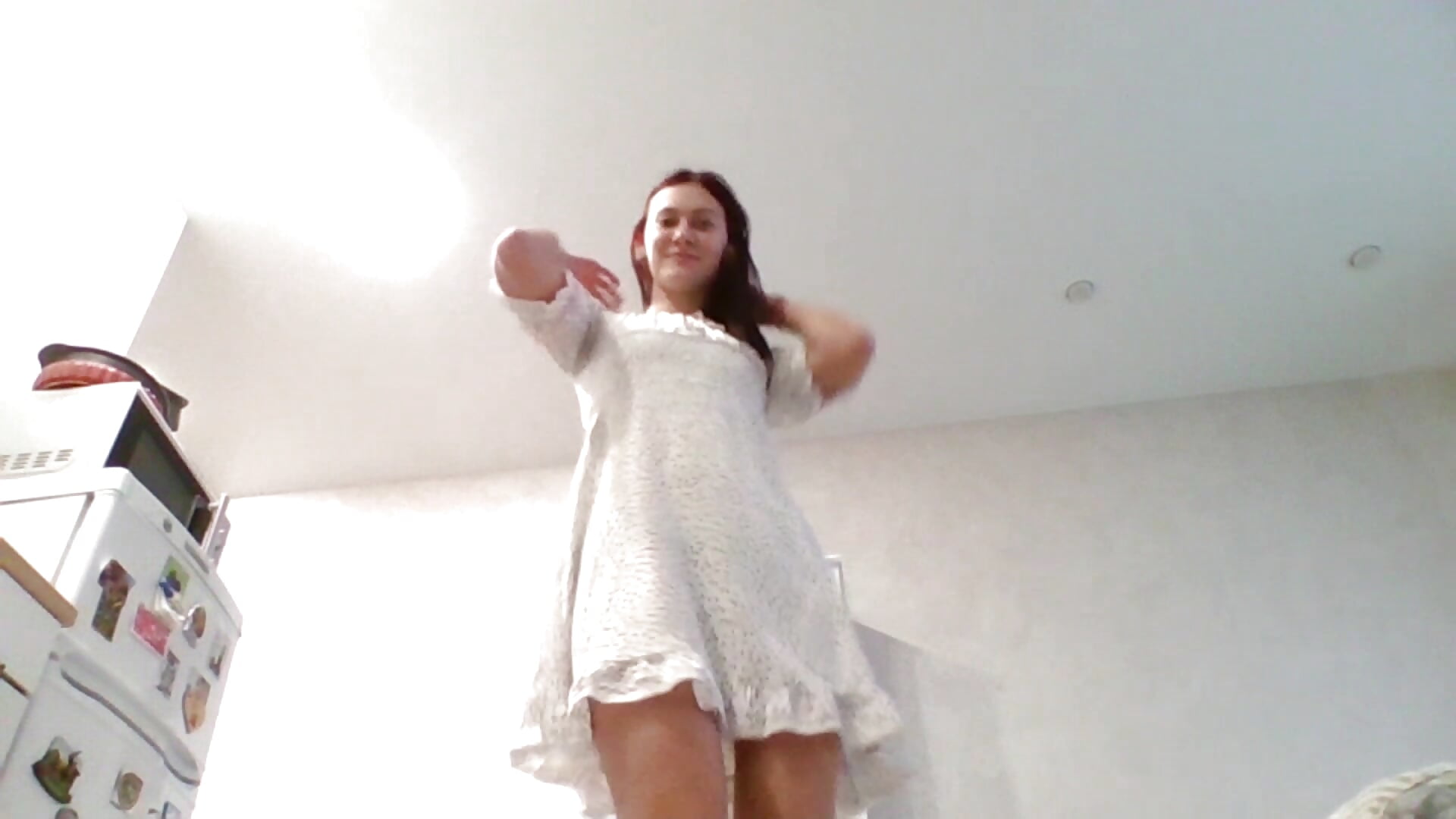 Shy and soft etasing dance in cute white dress - Video von Gasolynn Cam-Model