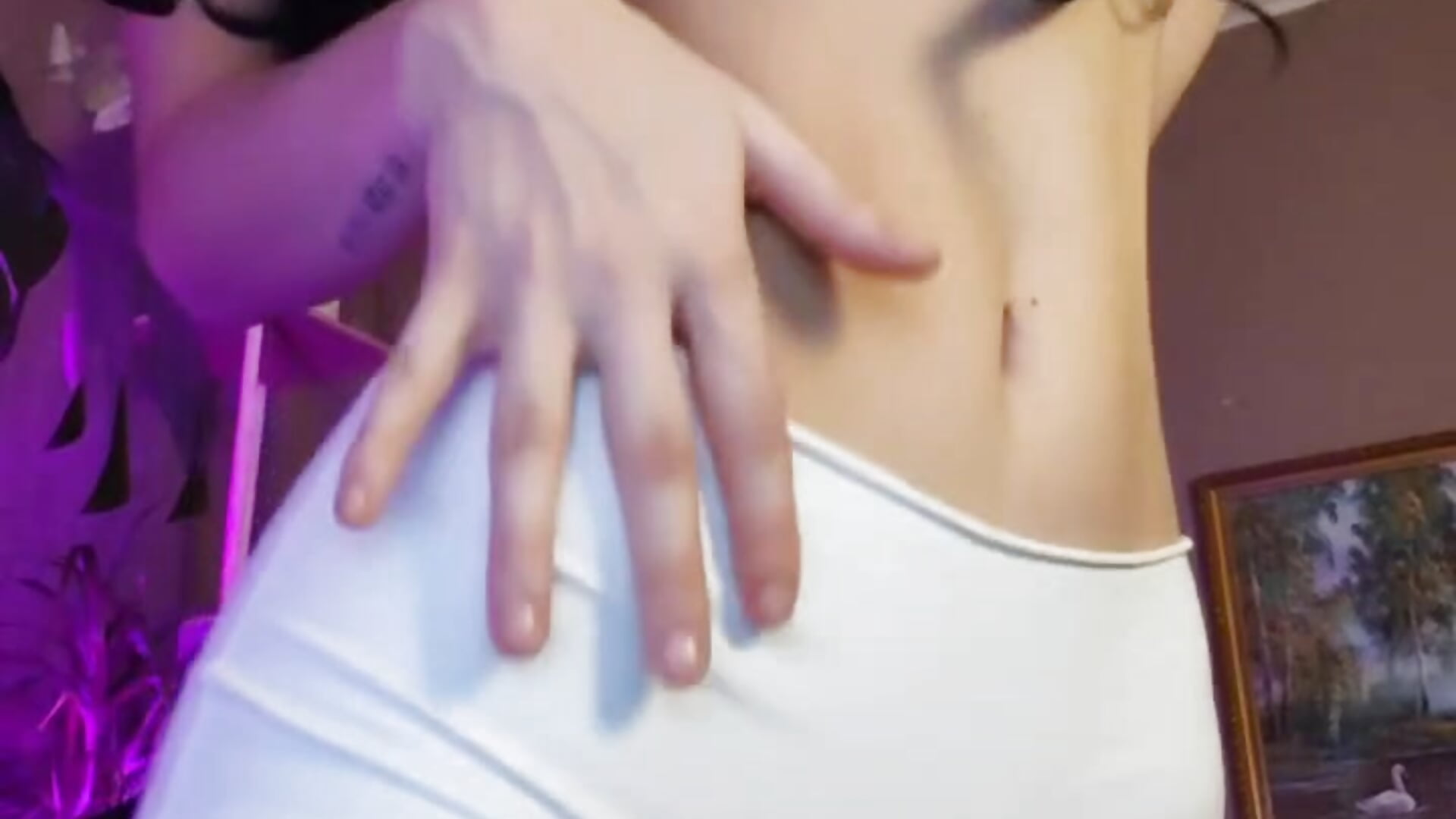 Angelina black stockings - video by Moonelly cam model