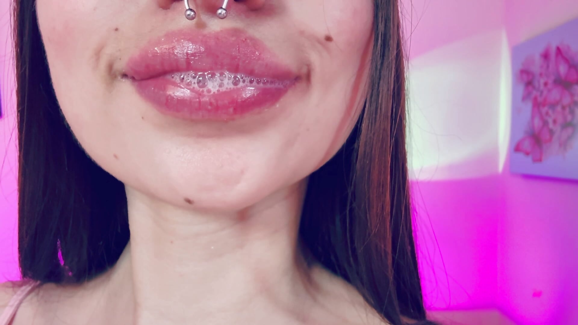 Hot and Sloppy Saliva 💦💦 - video by AnnyCotton cam model