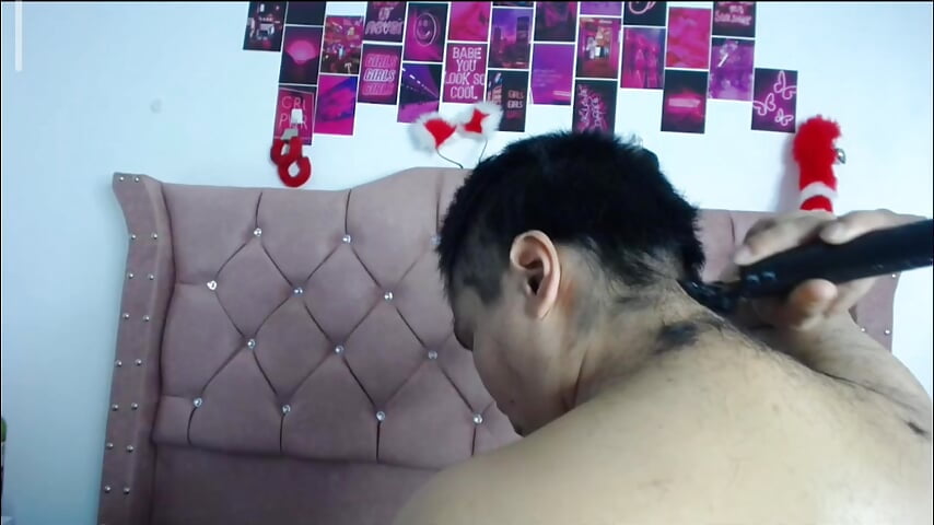 part 1 shaved head and eyebrows with machine - video av nat_evans8 cam-modell