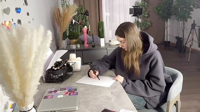 well – video modela na kameri AbbeyStark