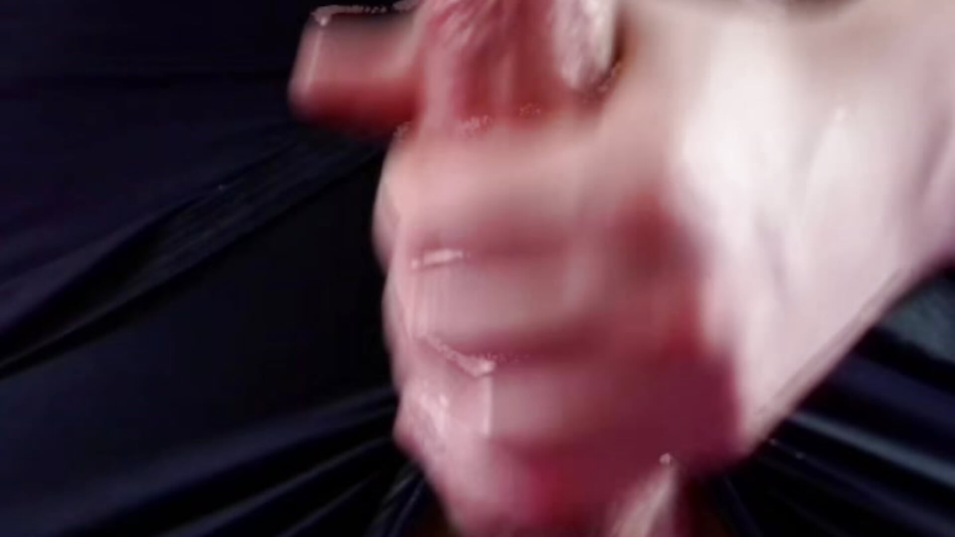Close up puppy jerkoff