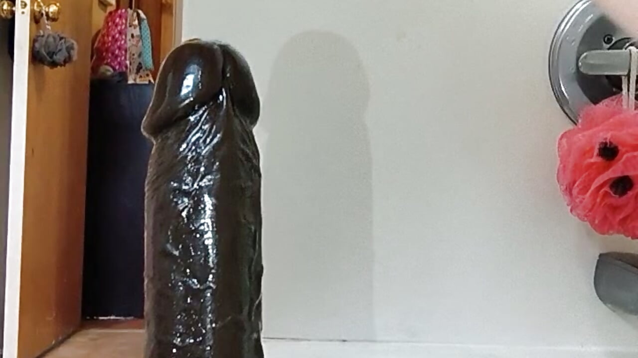 Riding bbc dildo