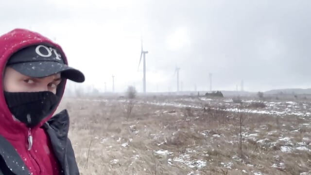 In the snow