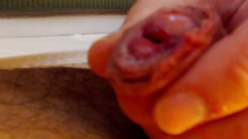 closeup of thick precum covered head out of underwear – видео вебкам-модели Coach_85