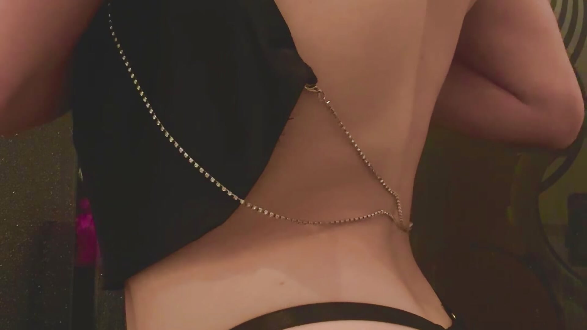 Sensual striptease in bath
