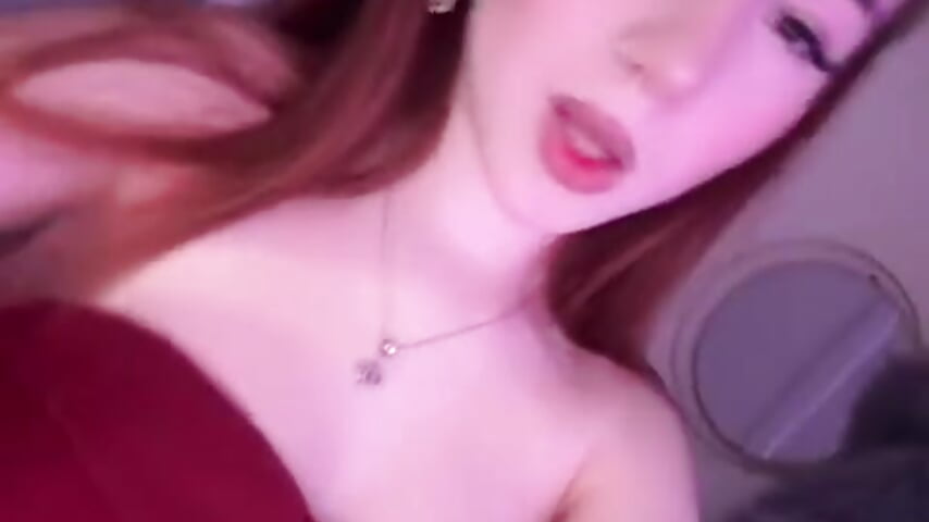 In a red dress - video by PlutonicFervor cam model