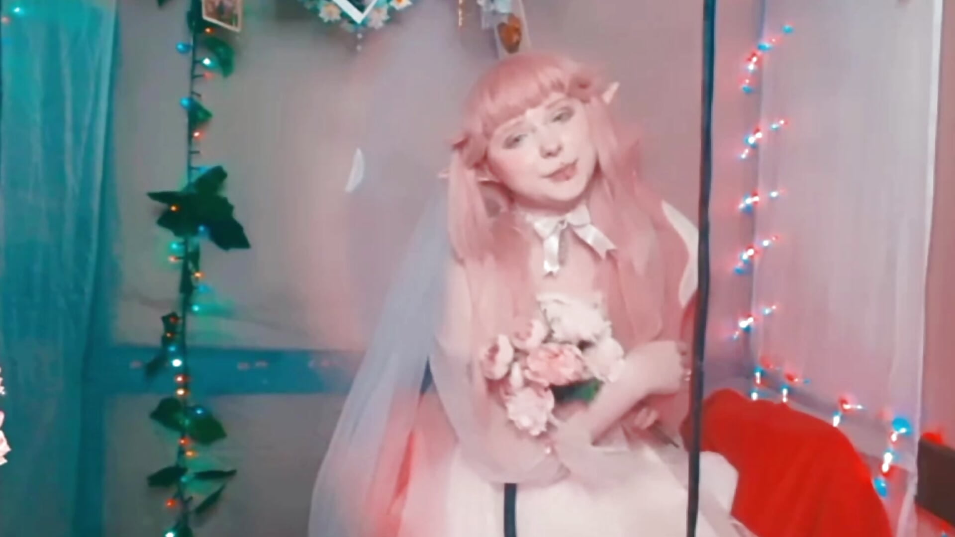 Cute girl try a singing– usagi_sasagi kameramodell videója