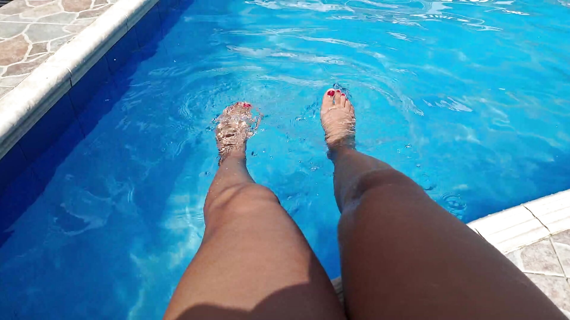 feet in the water