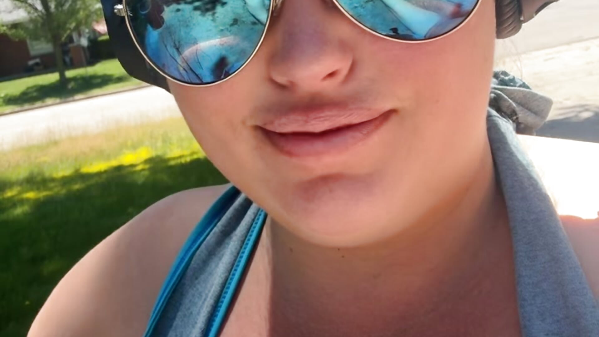 This girl needs a rider lawn mower!!!