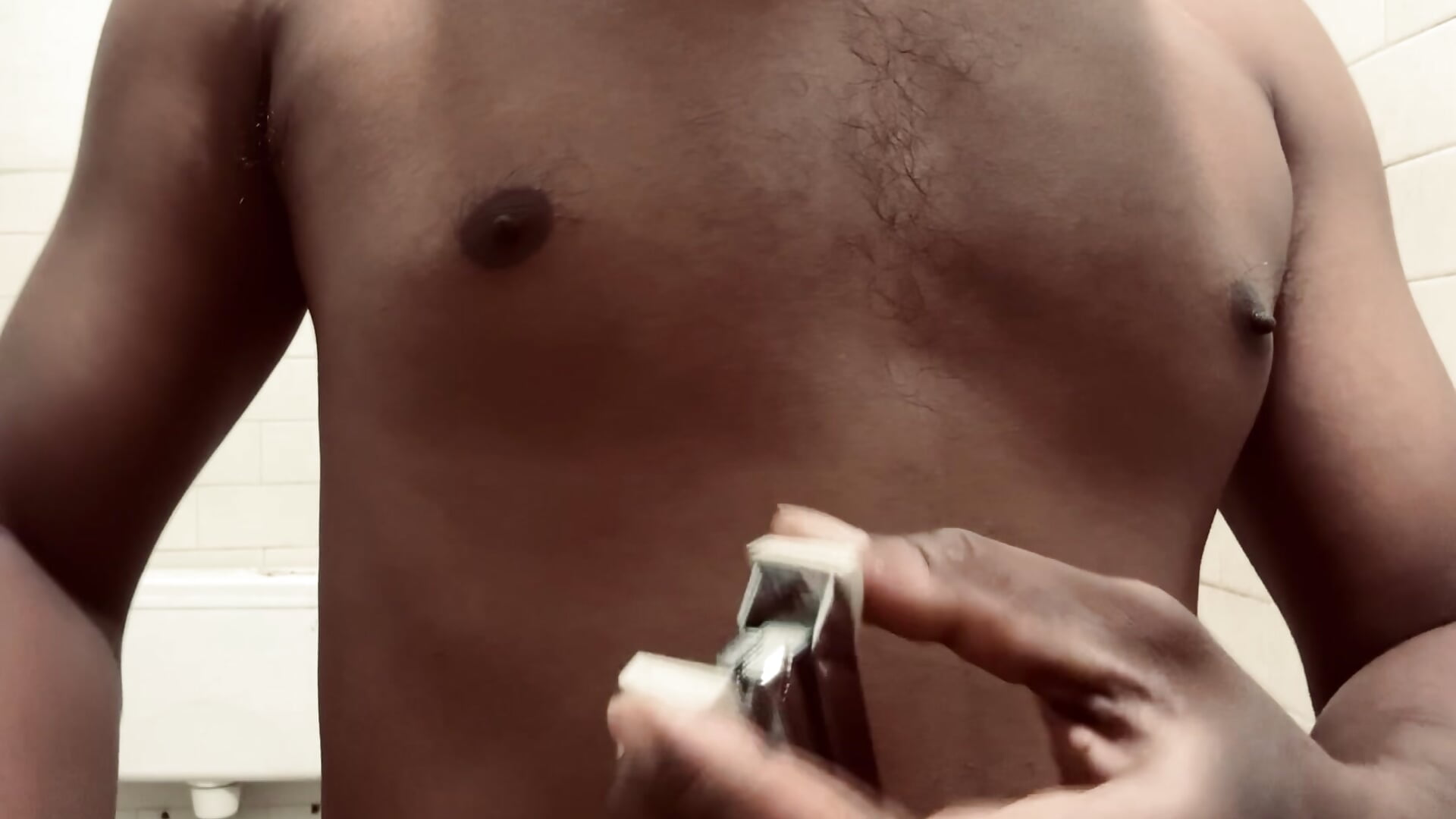 Nipple piercing with stapler pin