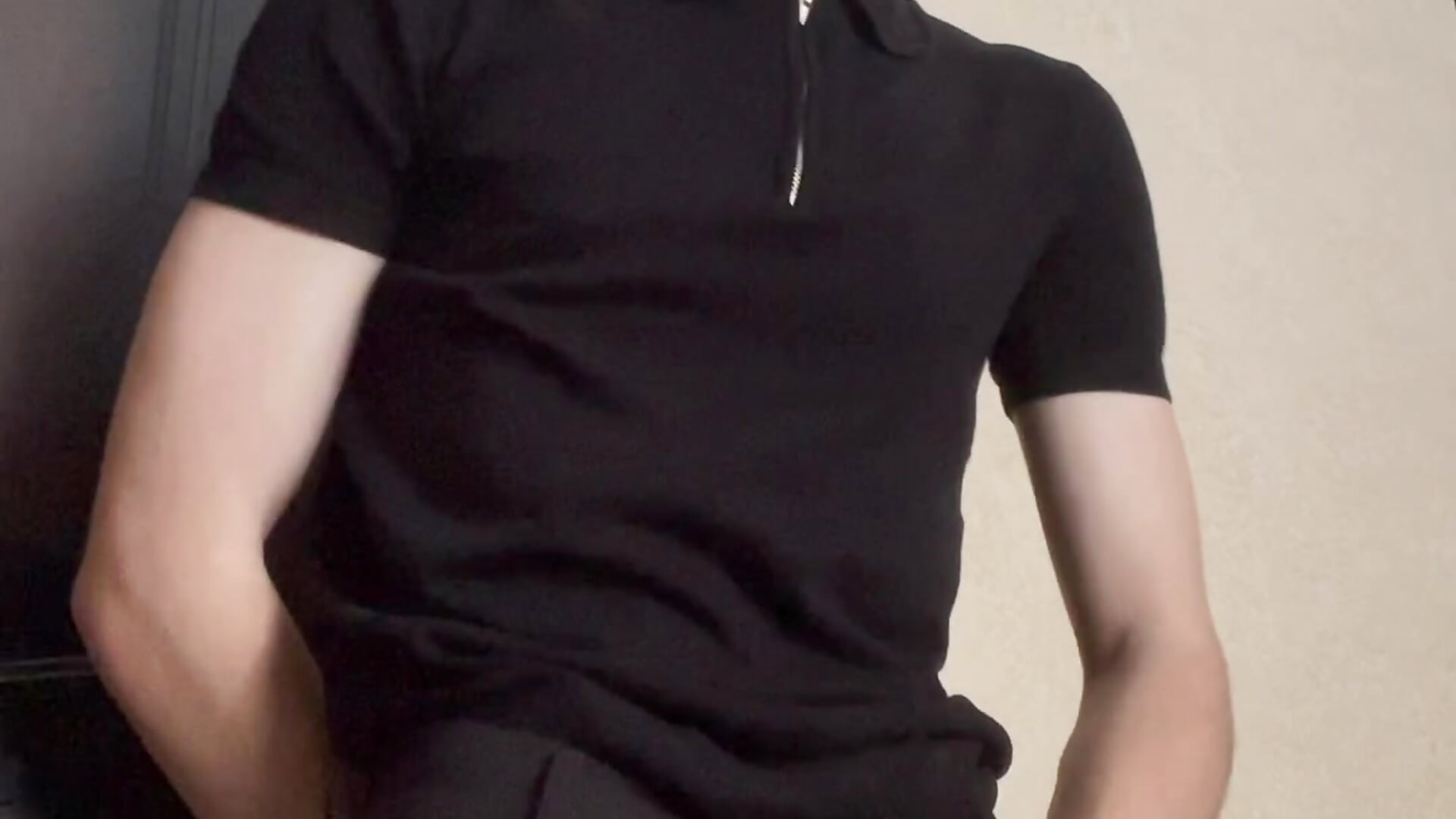 I jerk off and cum with cock ring and in a suit