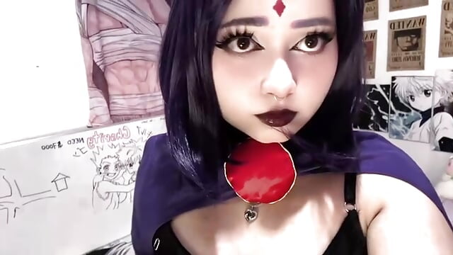 Raven´s cosplay ٩(˘◡˘)۶ – video af ZoeyDoll_ cam-model