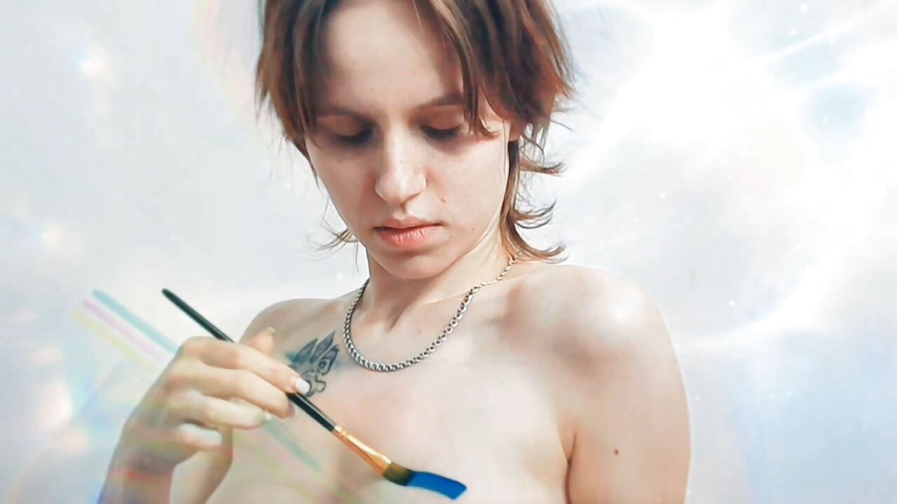 Naked artist open to art – video af Milena_Milyan cam-model