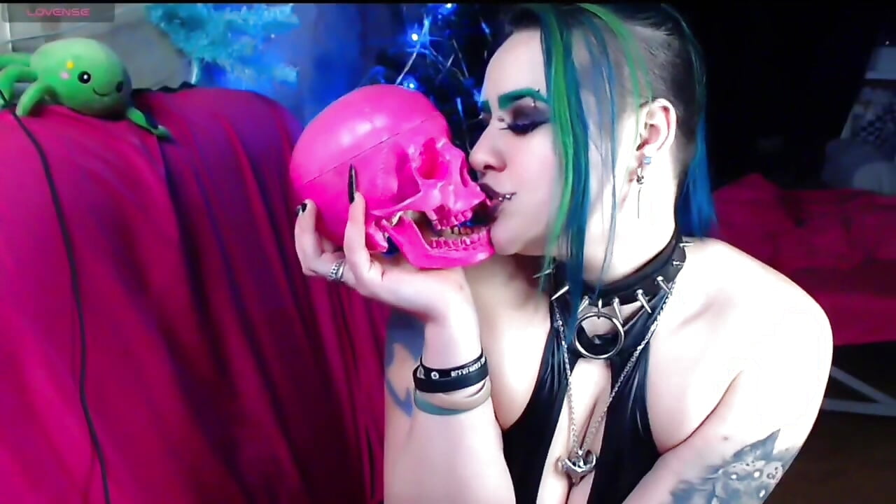 My playful tongue in a kiss