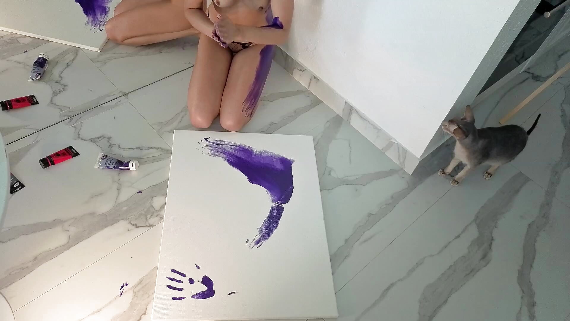 Something experimental. Naked drawing