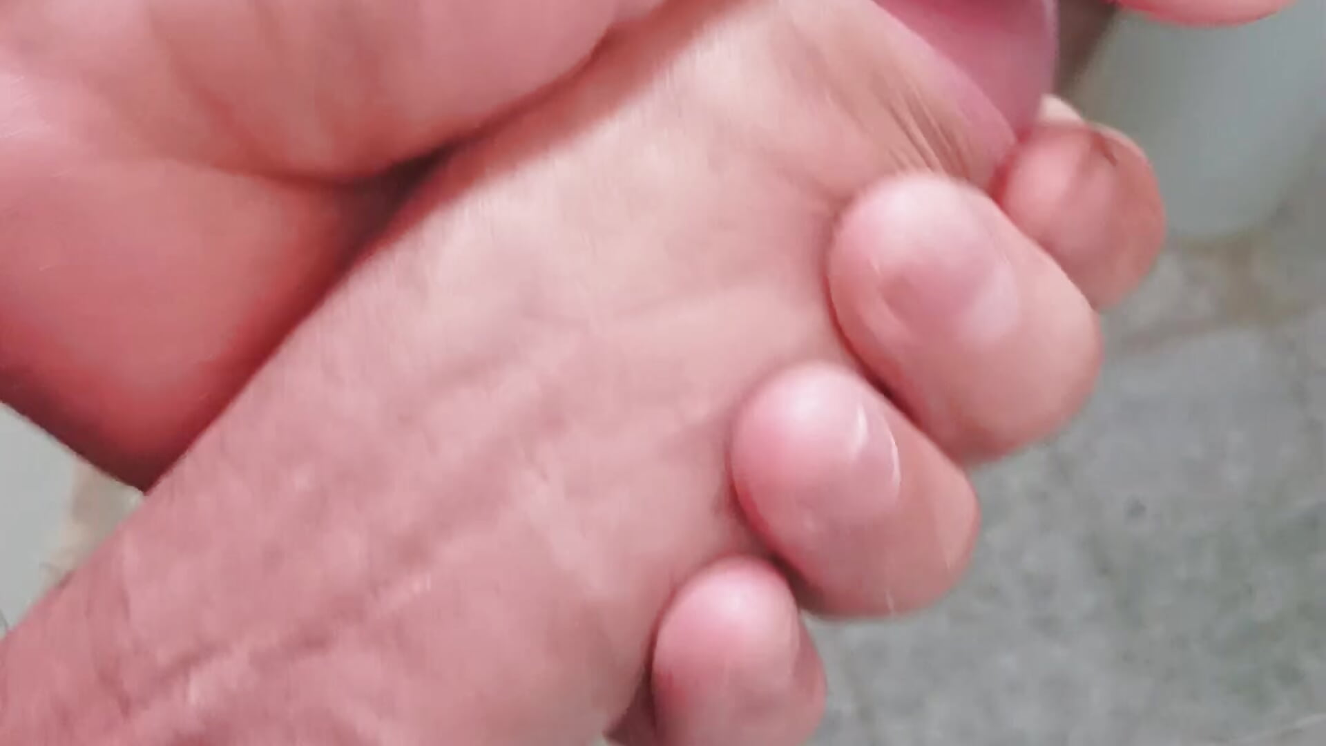 Hard cock in the bathroom