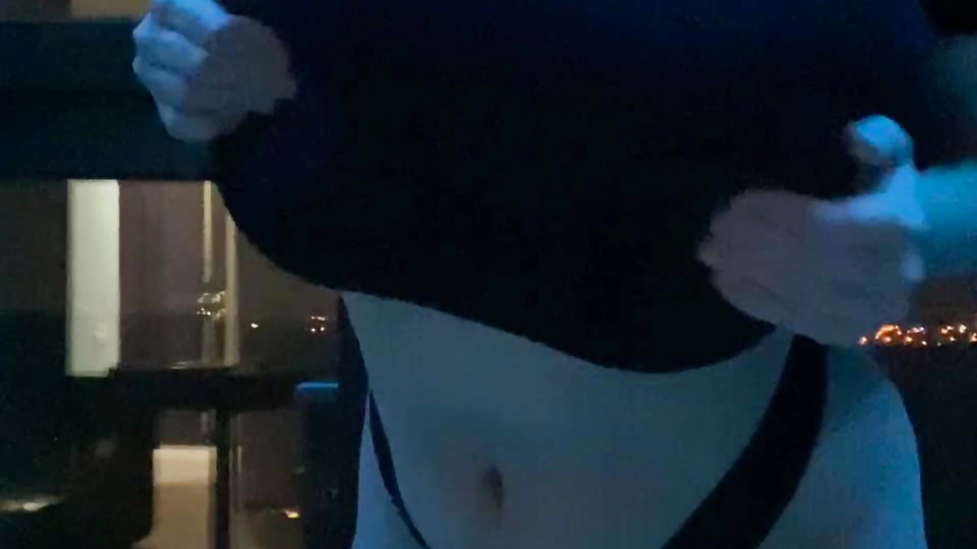striptease on the balcony