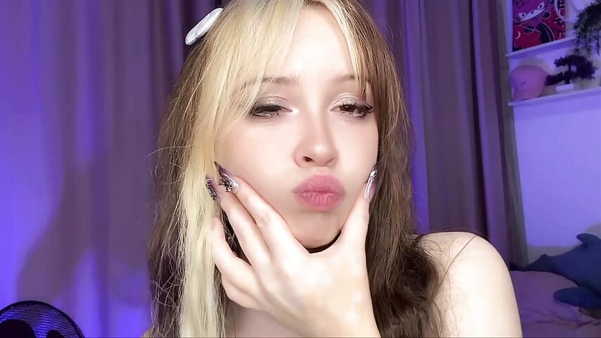 I puff out my cheeks