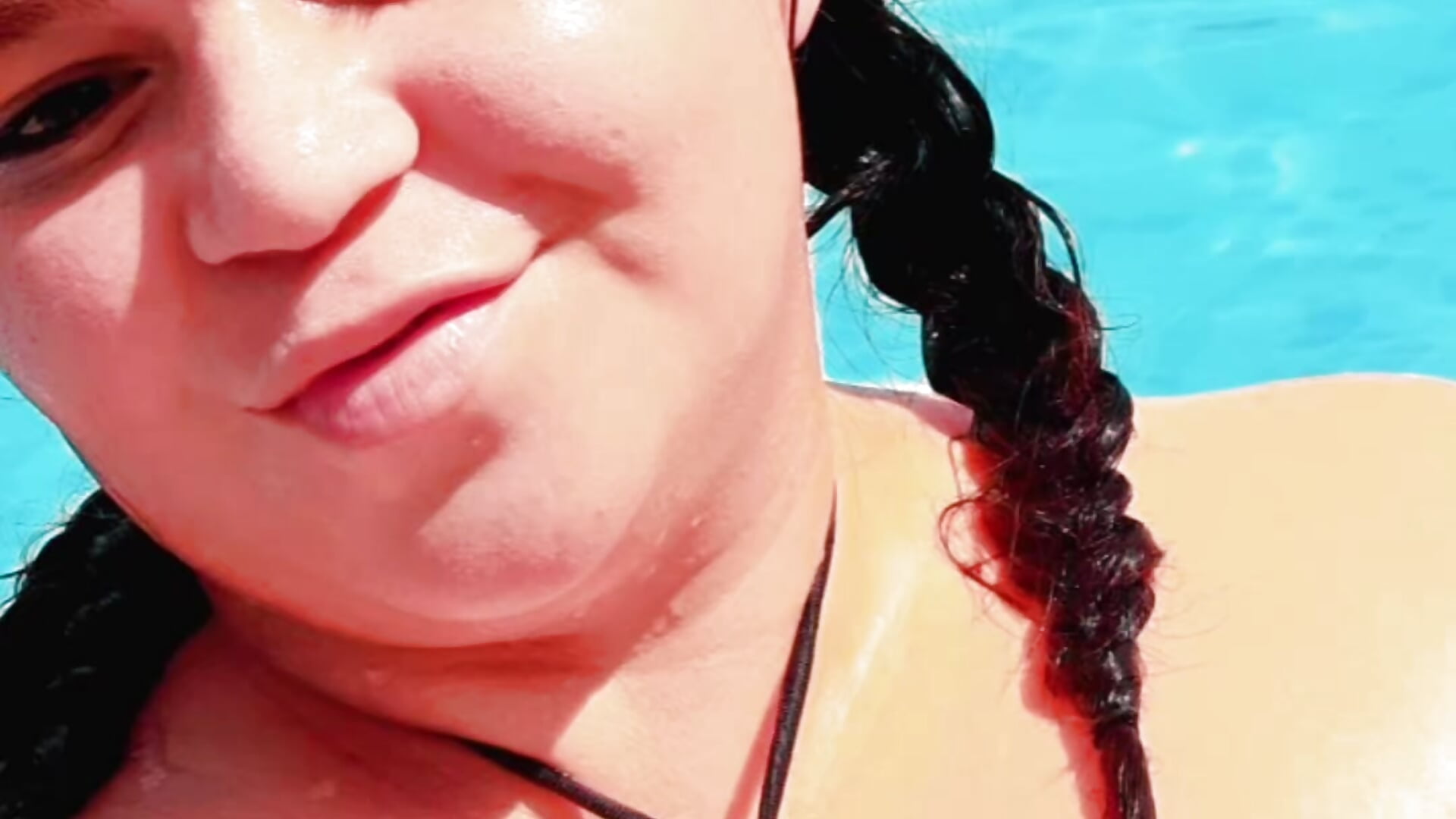 "A pool day with Laura."