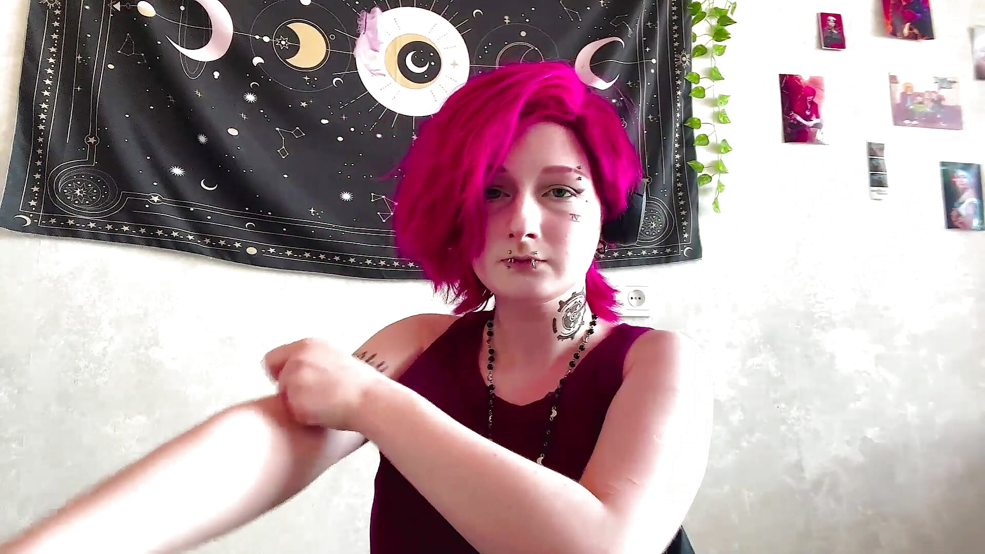 She took off her bra from under her top^^ - video by Playful_Vi cam model