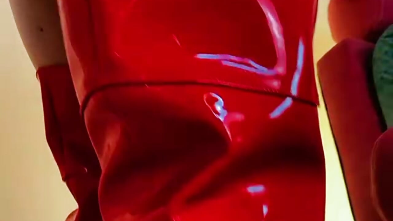 Sexy Stefy in red boots and latex skirt - video by stefiqueen_pantyhose cam model