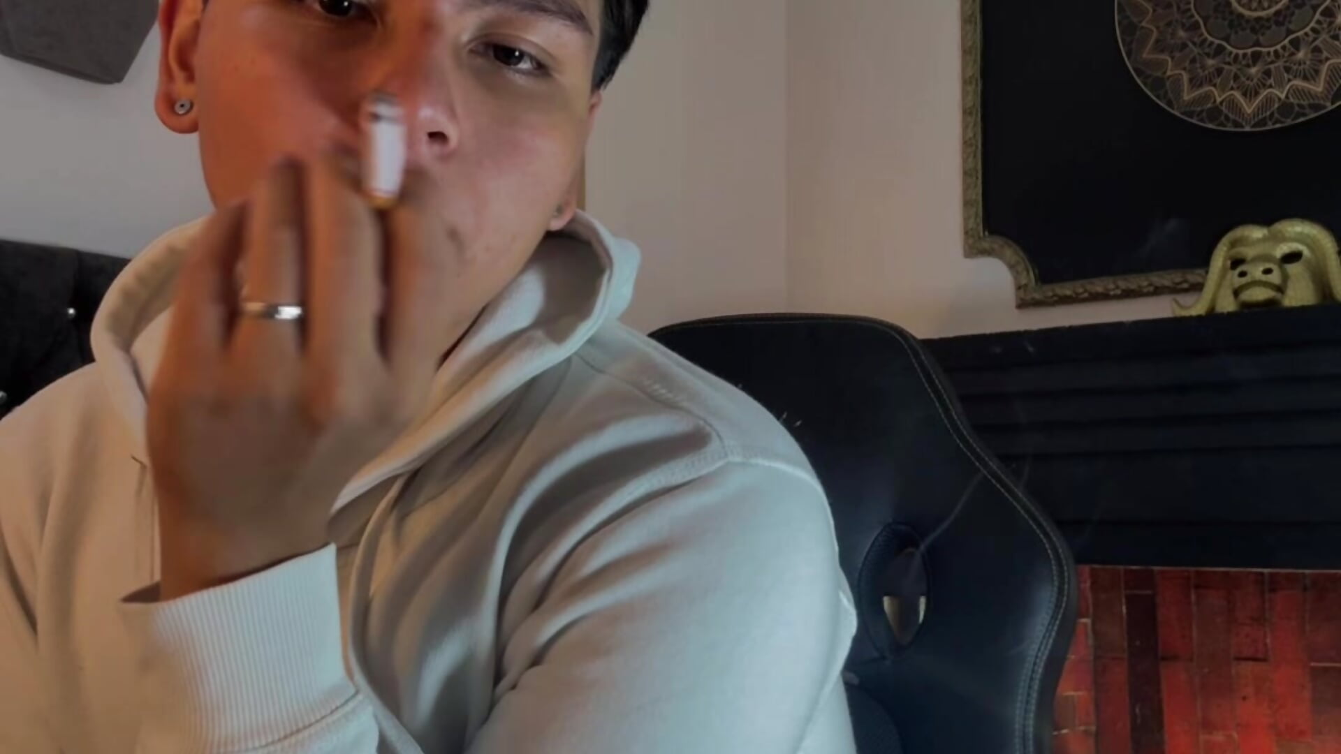 sexy boy smoking