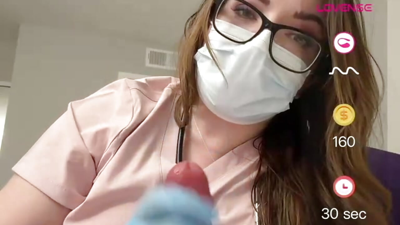 Naughty nurse jerks your cock