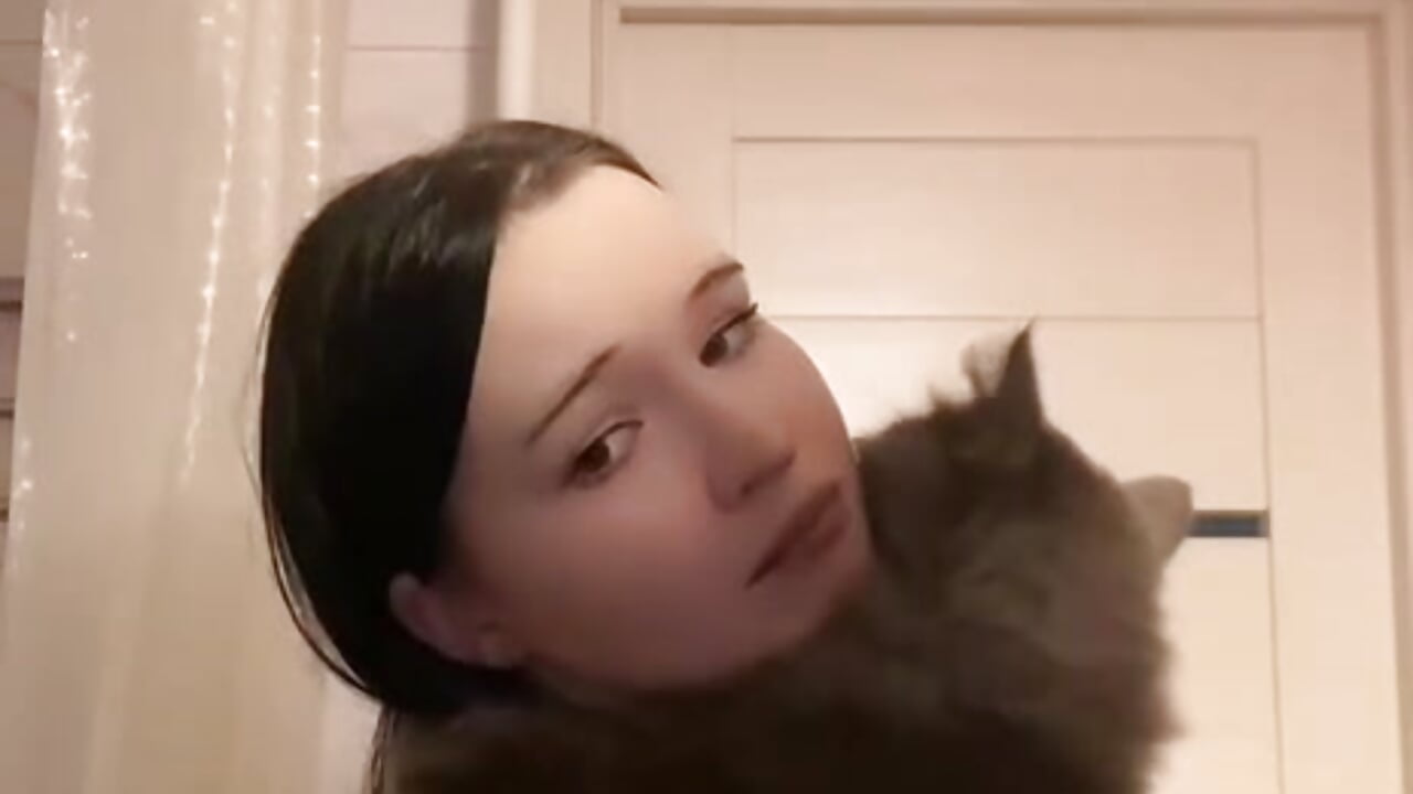 me and my cute cat - video by JuliaJelly cam model