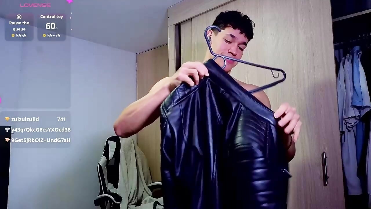 Look your dominant boy with jacket of leather