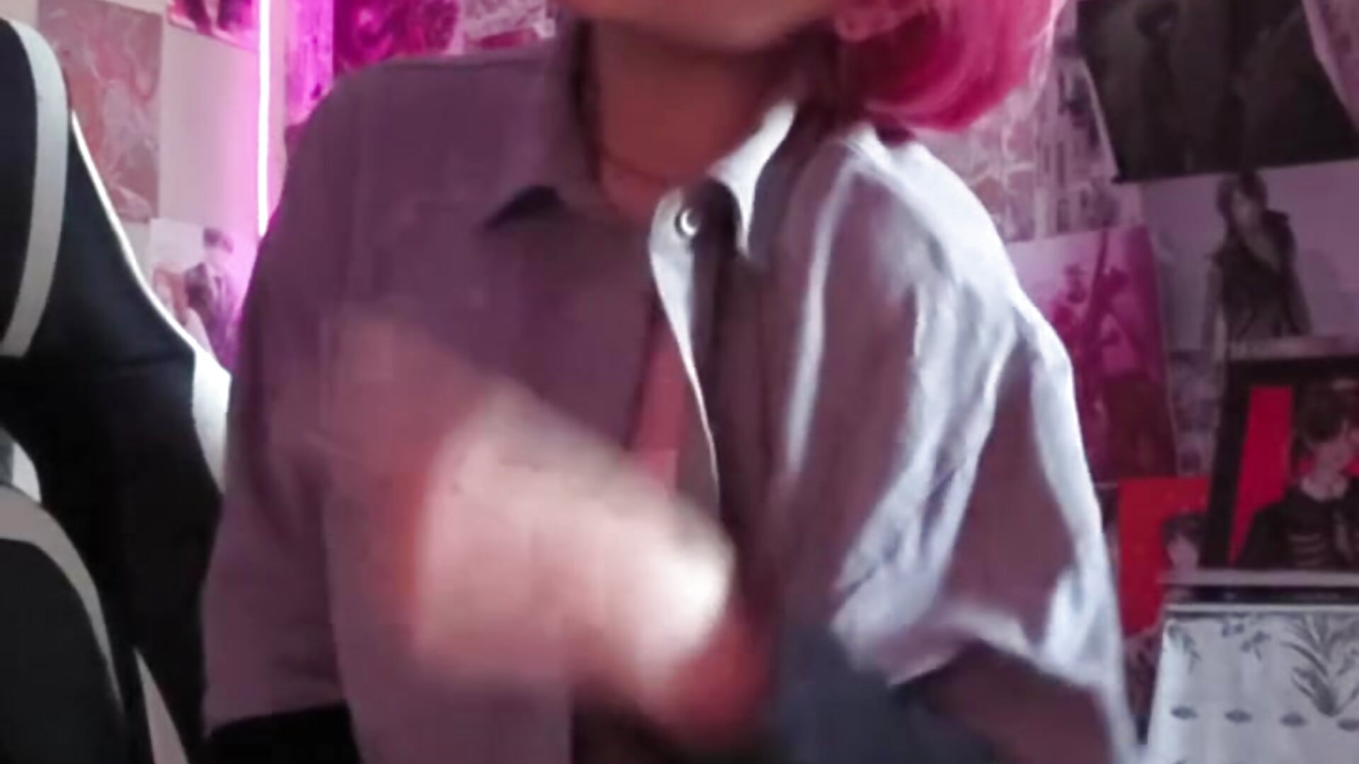 Teasing you with my see trough bra