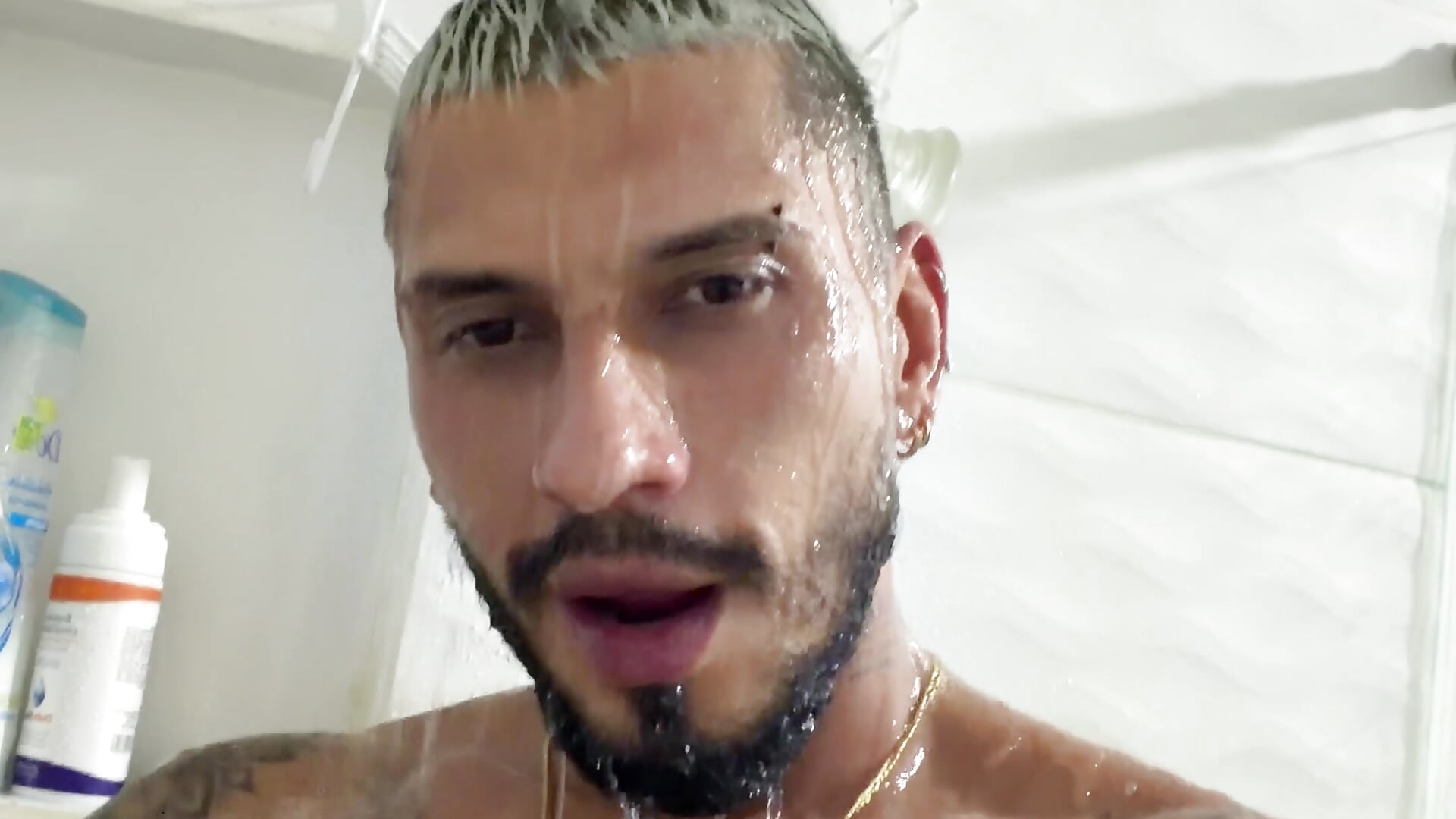 In shower