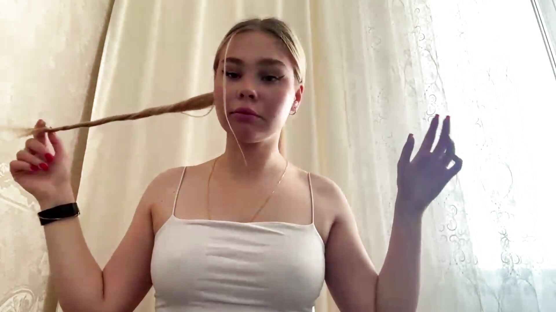 My lovely hair - vídeo de la modelo de cam Cary_blonde