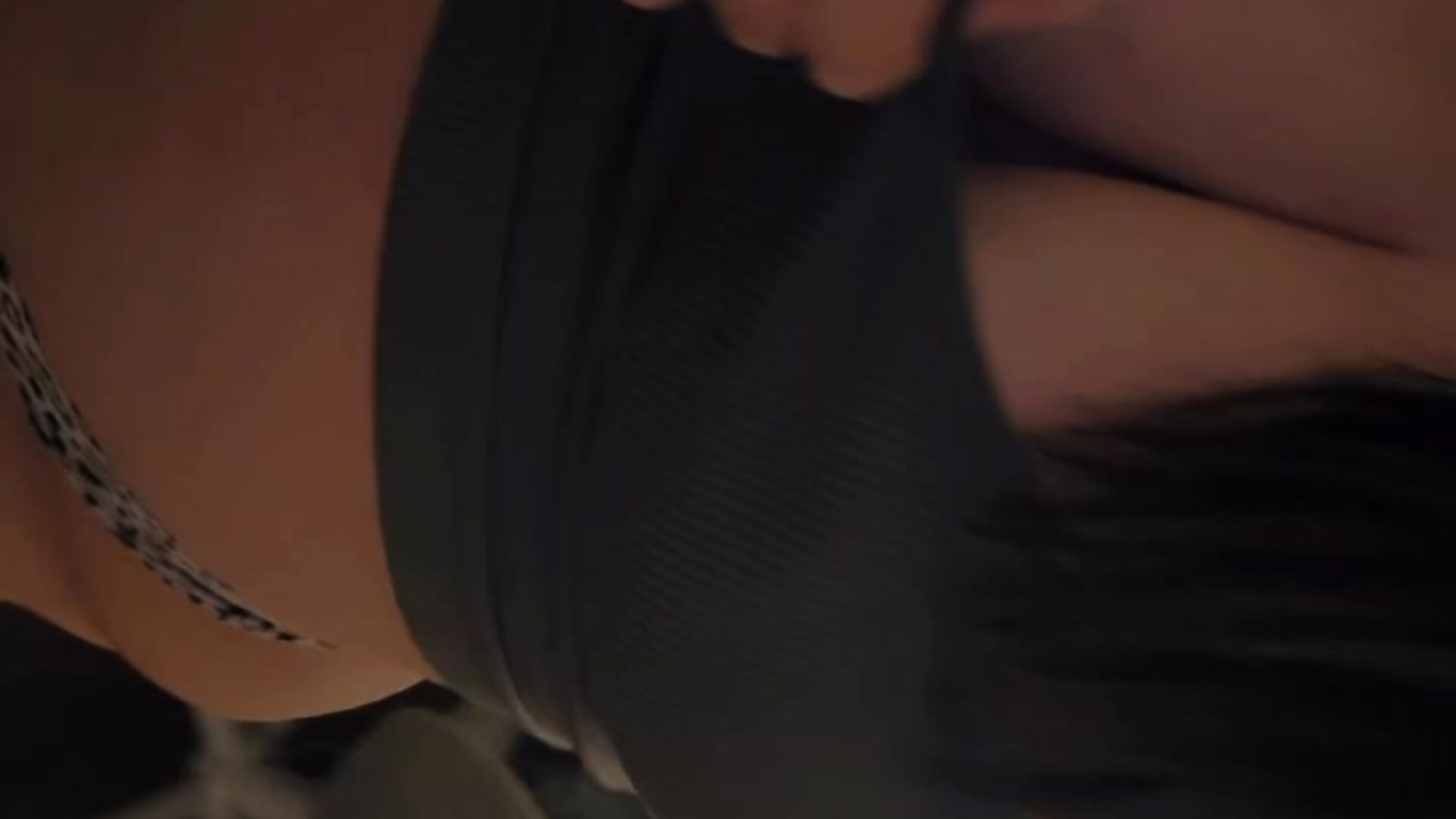 Cheeky tease before bed