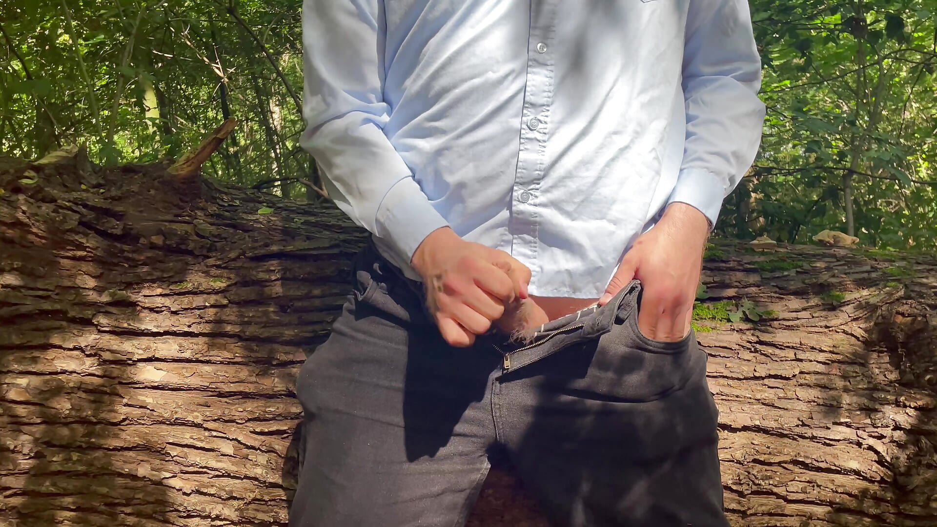 4k risky outdoor masturbation in the woods - hot cumming