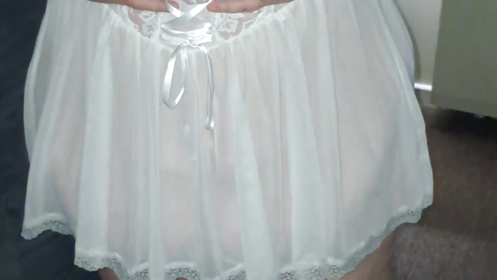 White babydoll tease