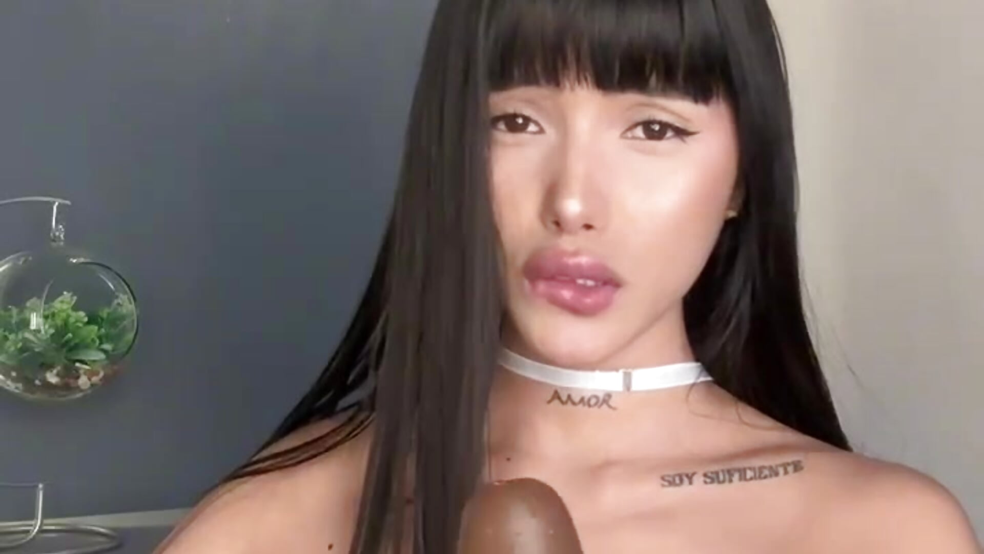 Teasing you with my luscious lips