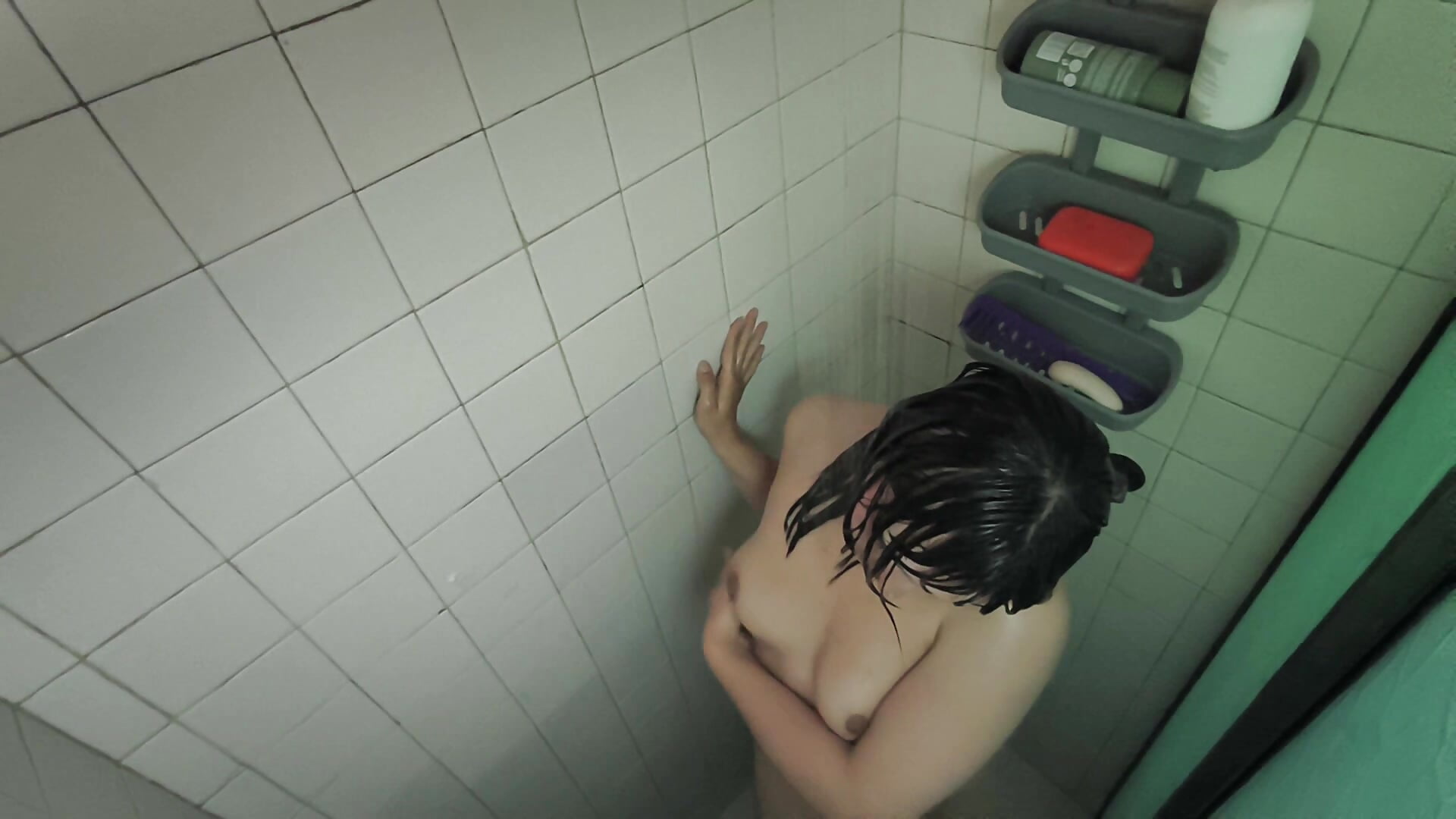 Shhh... 🤫  I had no idea someone was secretly watching me while I was enjoying my shower. 🚿🖤 - video van Neferet3 cam-model
