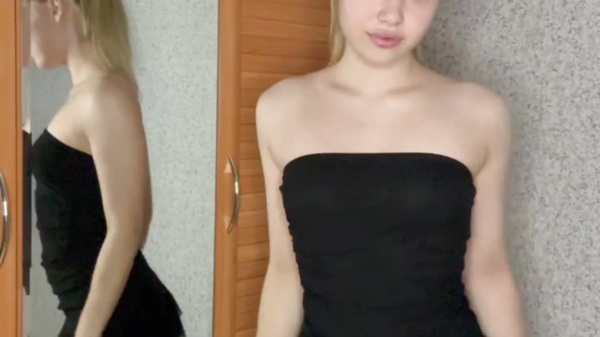 Cute black dress - clip cu Lina_Banks model videochat
