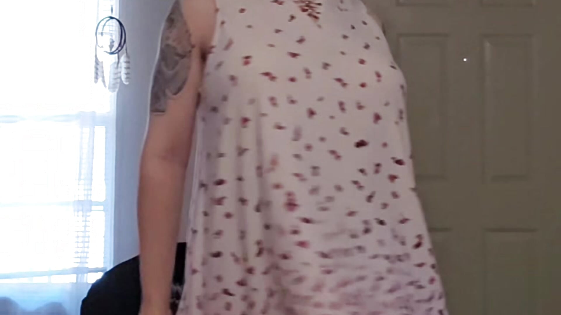Spin around in my dress lifted up. Bra and underwear on - video by BriannaBailey77 cam model