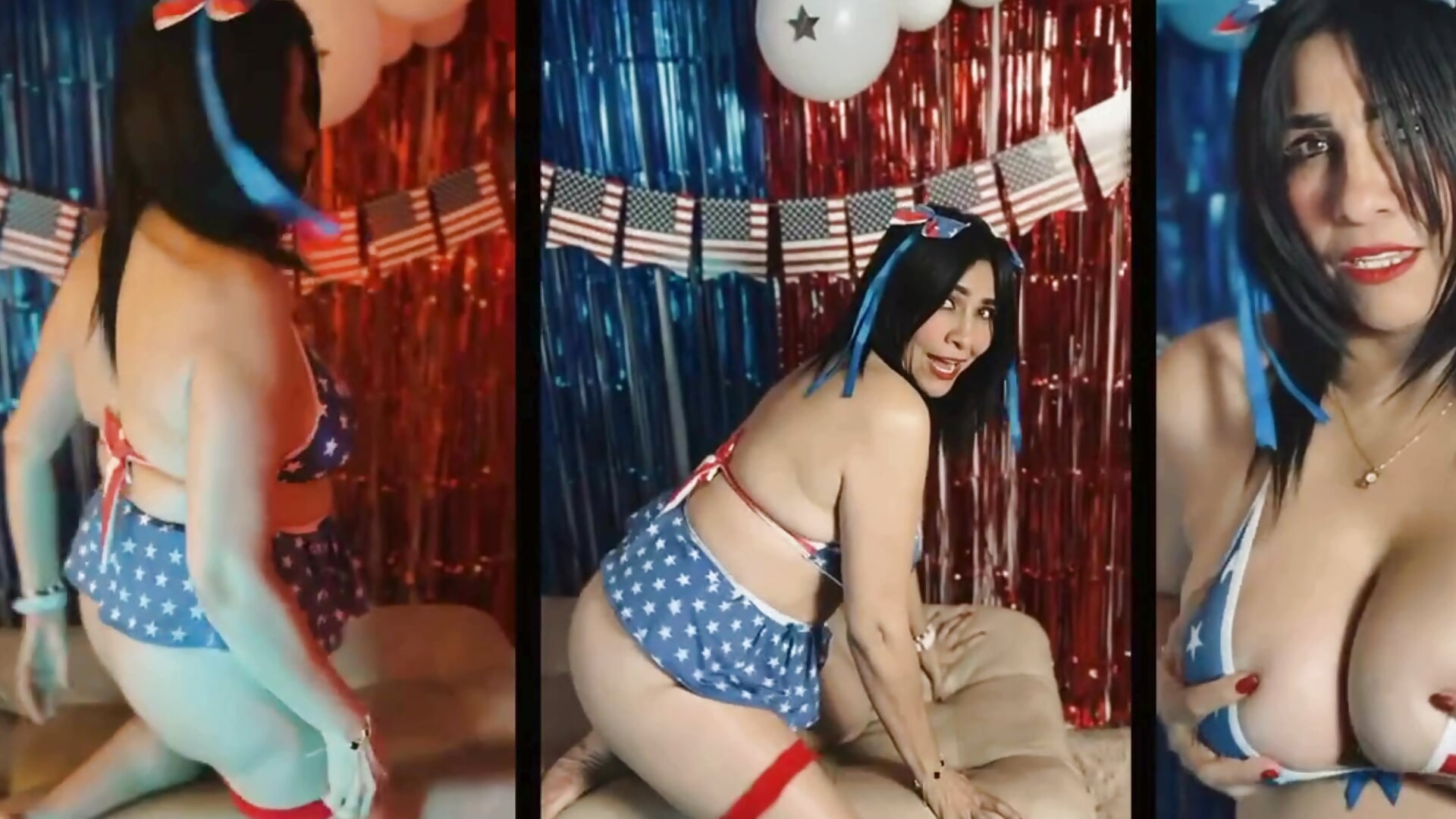 Happy 4th of July🤍💙😈 – video modela na kameri MilfMonica1