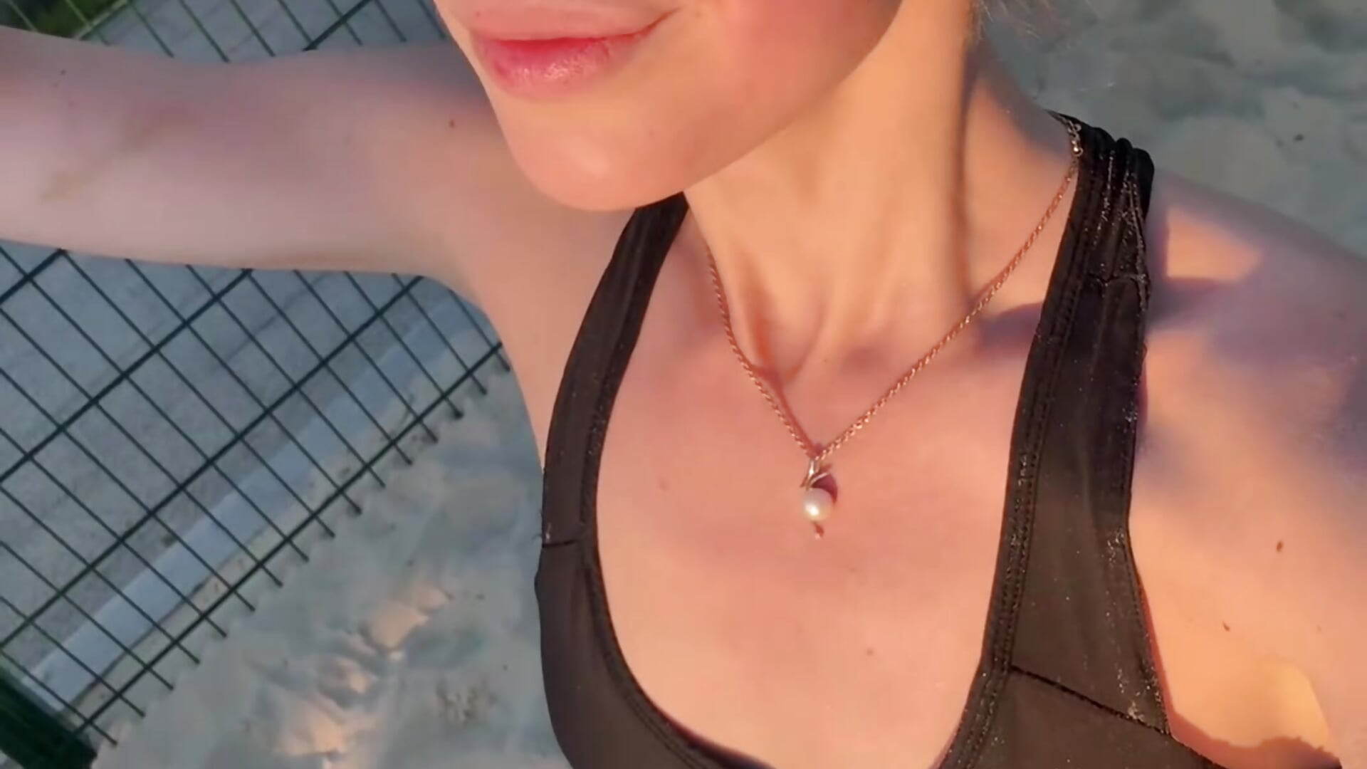 Teasing on the beach