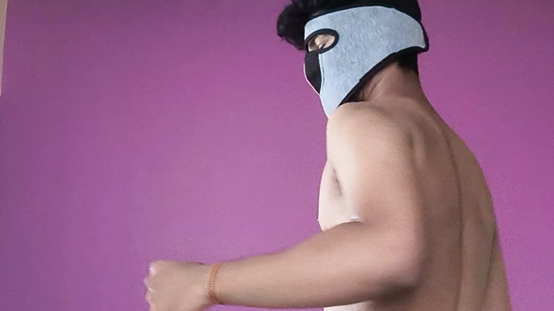 Jerking with gym poses