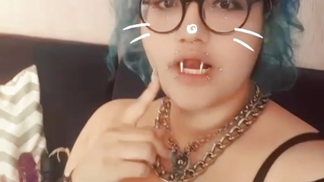 I want to sink my fangs into your brown flesh - video by Blue_Cherry cam model