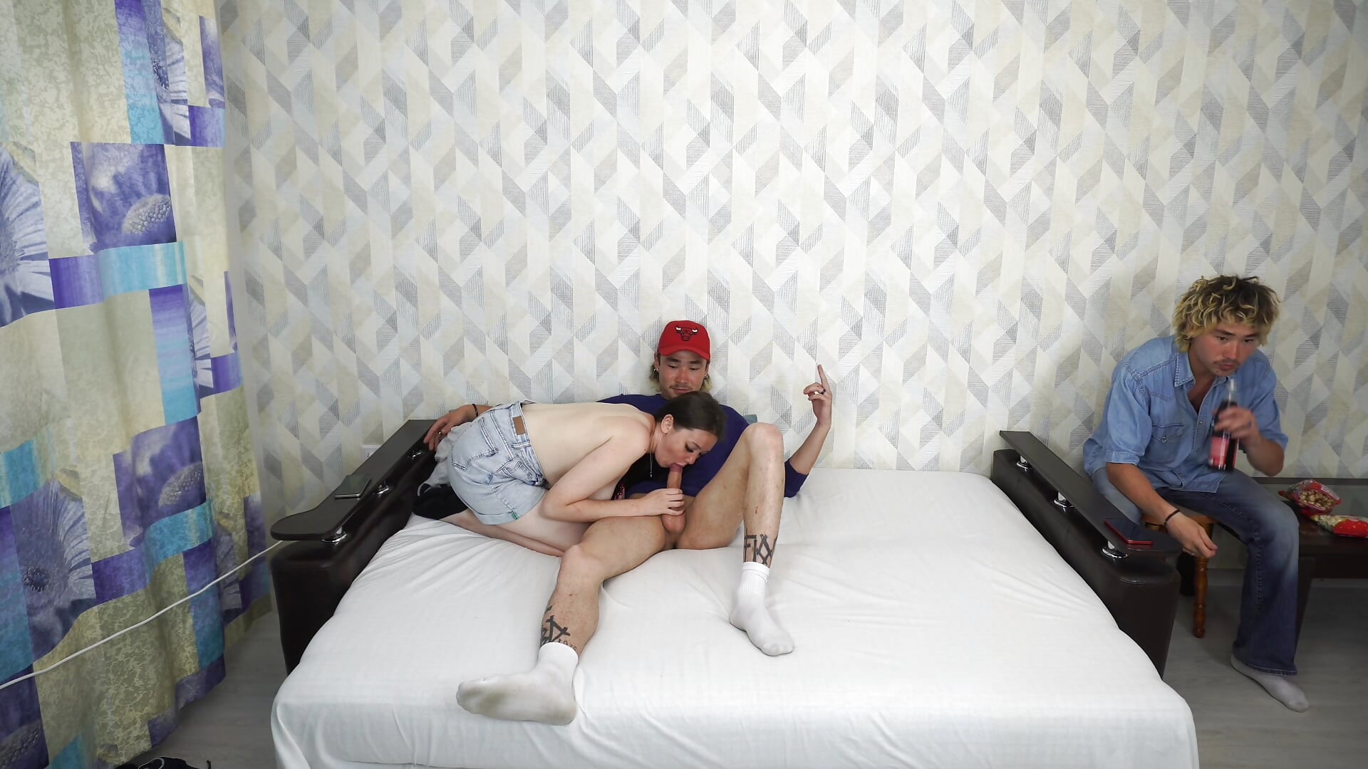 CHEATING IN FRONT OF SCOTT(CUCKOLD VIDEO). JOHN FUCKS LILY
