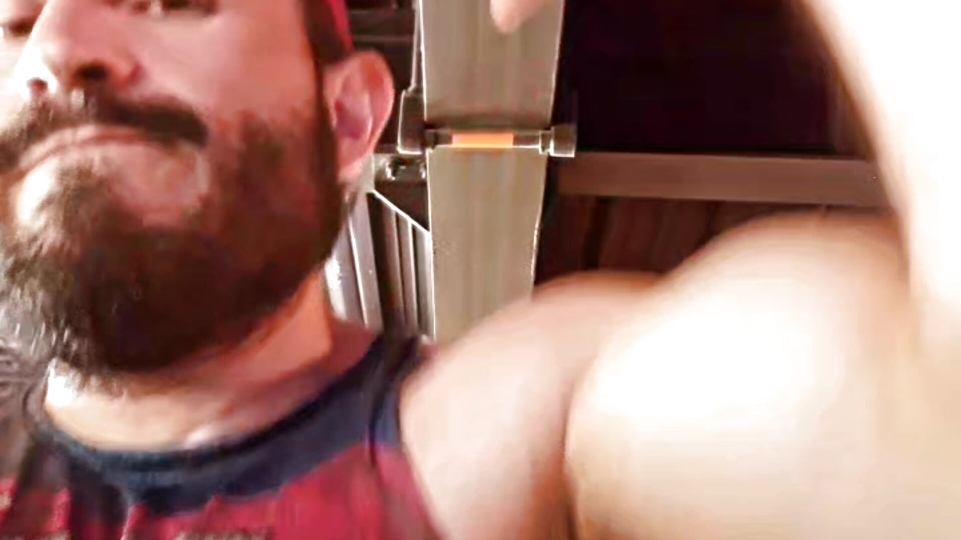 gym time. super daddy  muscleman