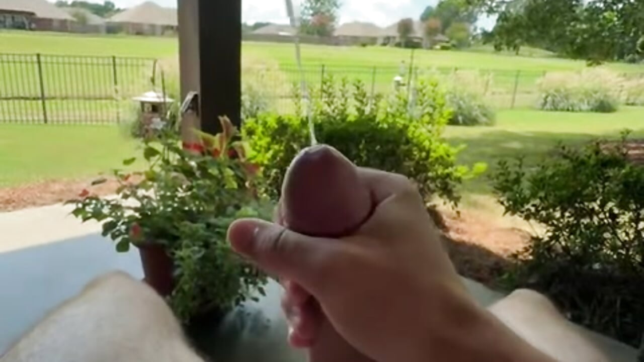 Cumming on PUBLIC Back Porch - video by xLollipopCockx cam model