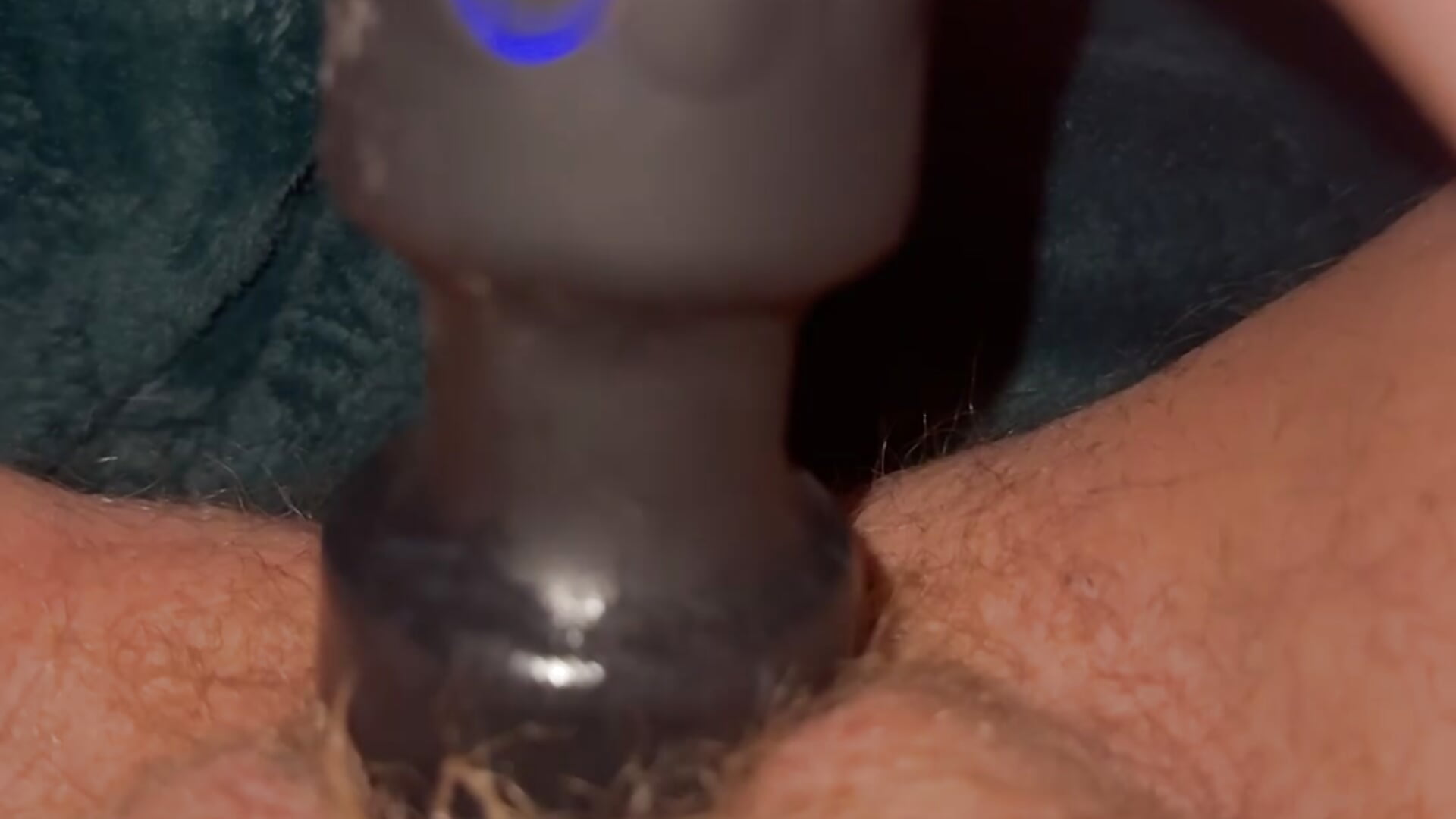 Vibrating wand wet pussy play