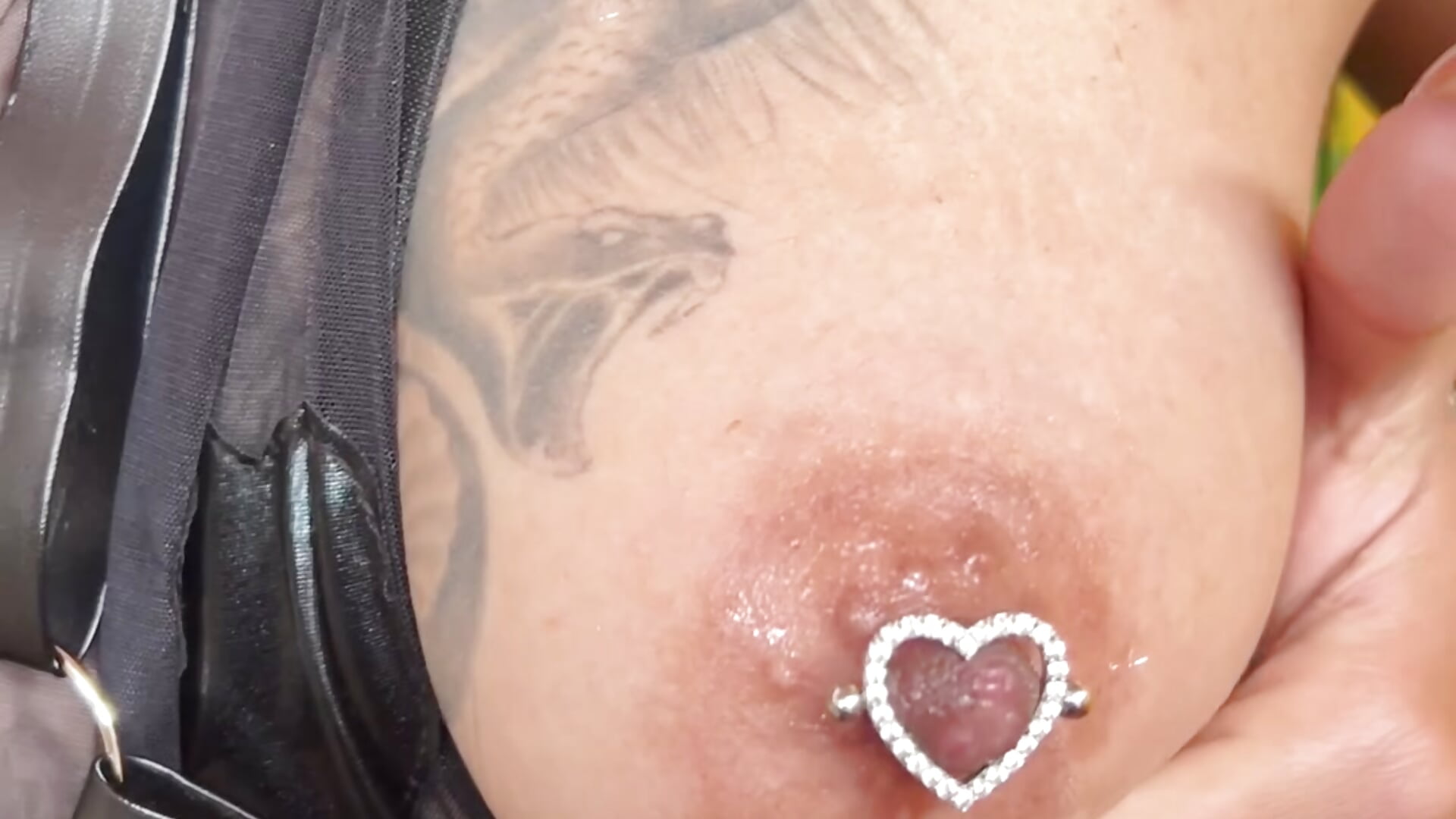 Saliva on the tits while I touch them🥴 - video by MILU_SLAVE cam model